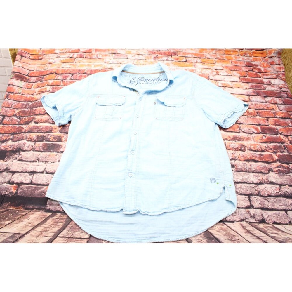 St. Somewhere‎ Margarita Men's Light Blue Short Sleeve Button-Up Shirt M